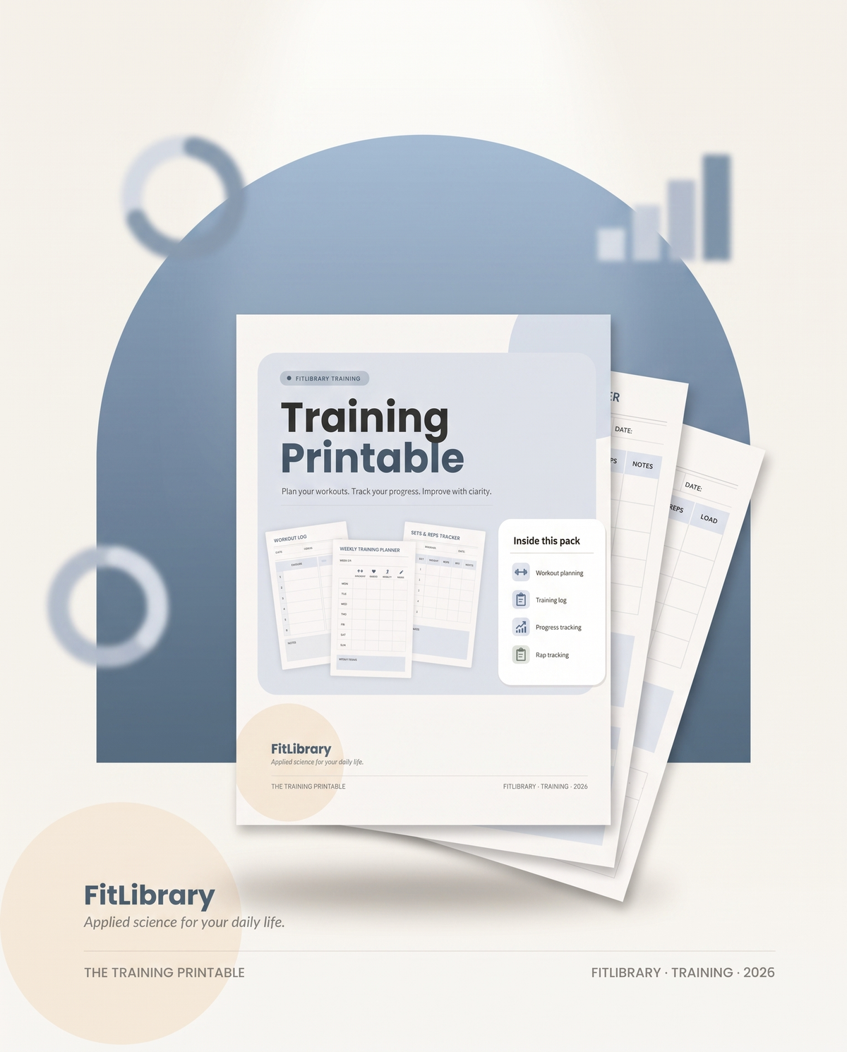 Cover of the FitLibrary Training Practical Pack of printable worksheets and trackers
