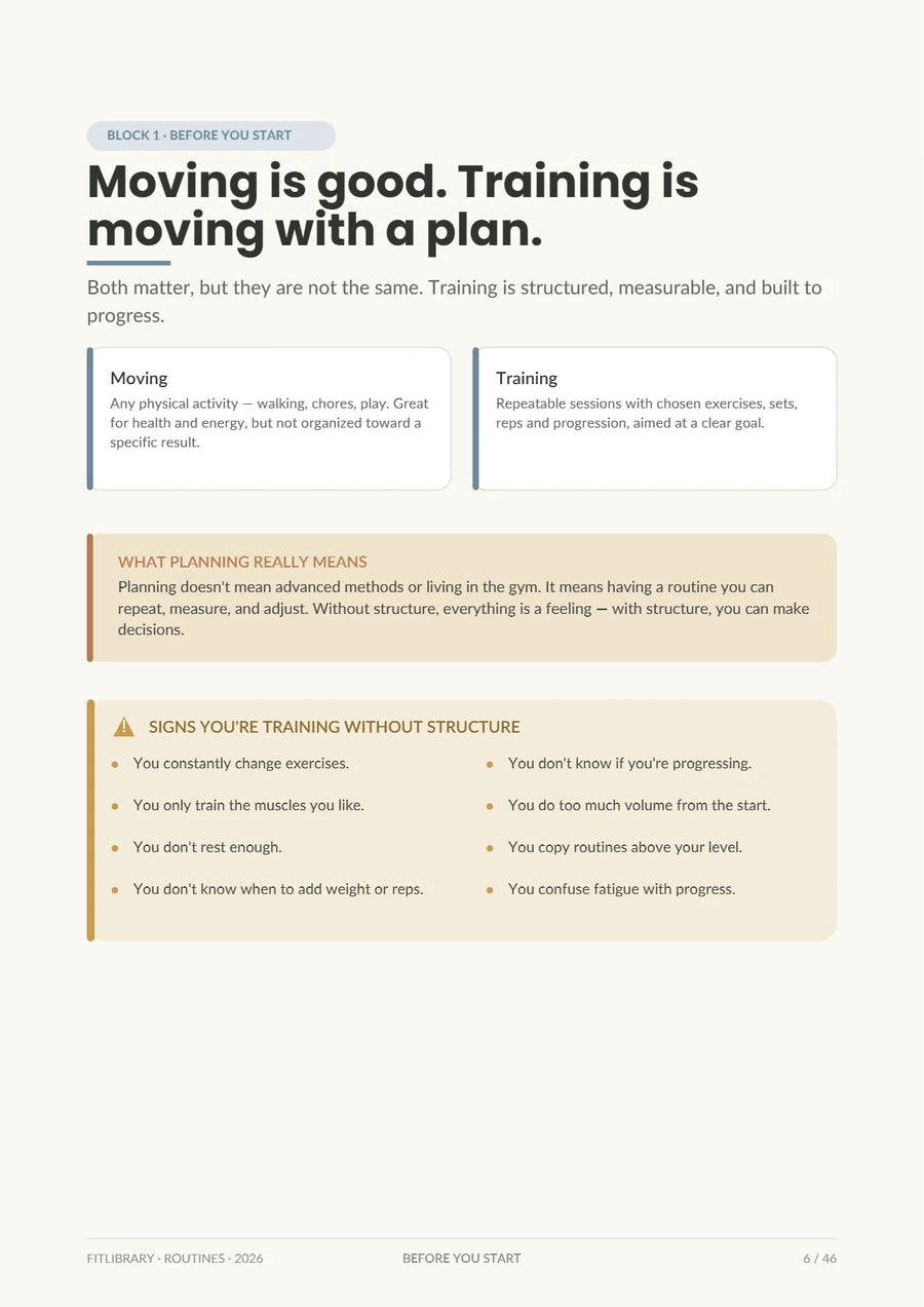Routines eBook page on beginning with the simplest structure you can repeat.